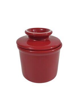 NOS The Original Butter Bell Crock Red Ceramic Butter Keeper by L. Tremain 2006